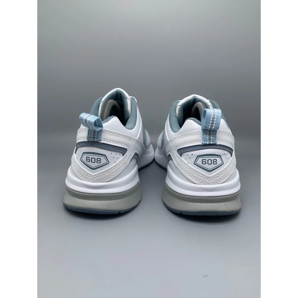 New Balance 608 White Blue Training Shoes WX608WP5 Women's Sz 9.5